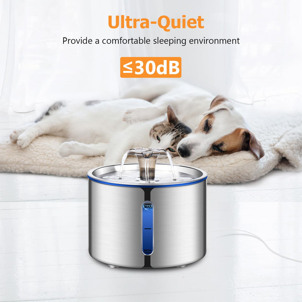 BOORCA cat fountain stainless steel bowl for easy cleaning and durability