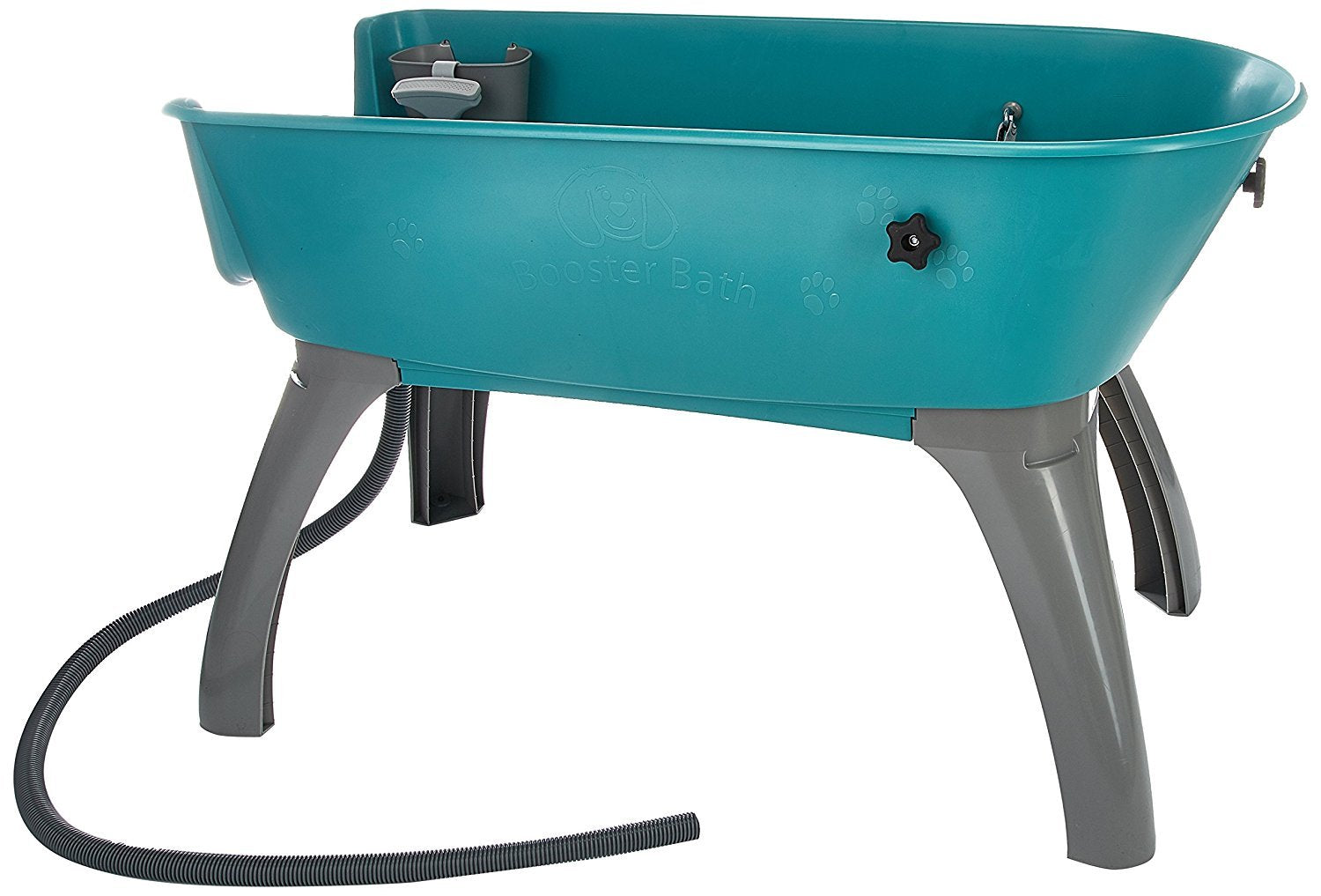 Booster Bath elevated pet bath blue main image showcasing comfortable at-home grooming.