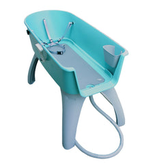 Booster Bath elevated pet bath dimensions chart demonstrates space planning for home grooming.