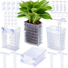 Borlech aquarium plant holder with extendable hook for flexible placement and layered aquascaping.
