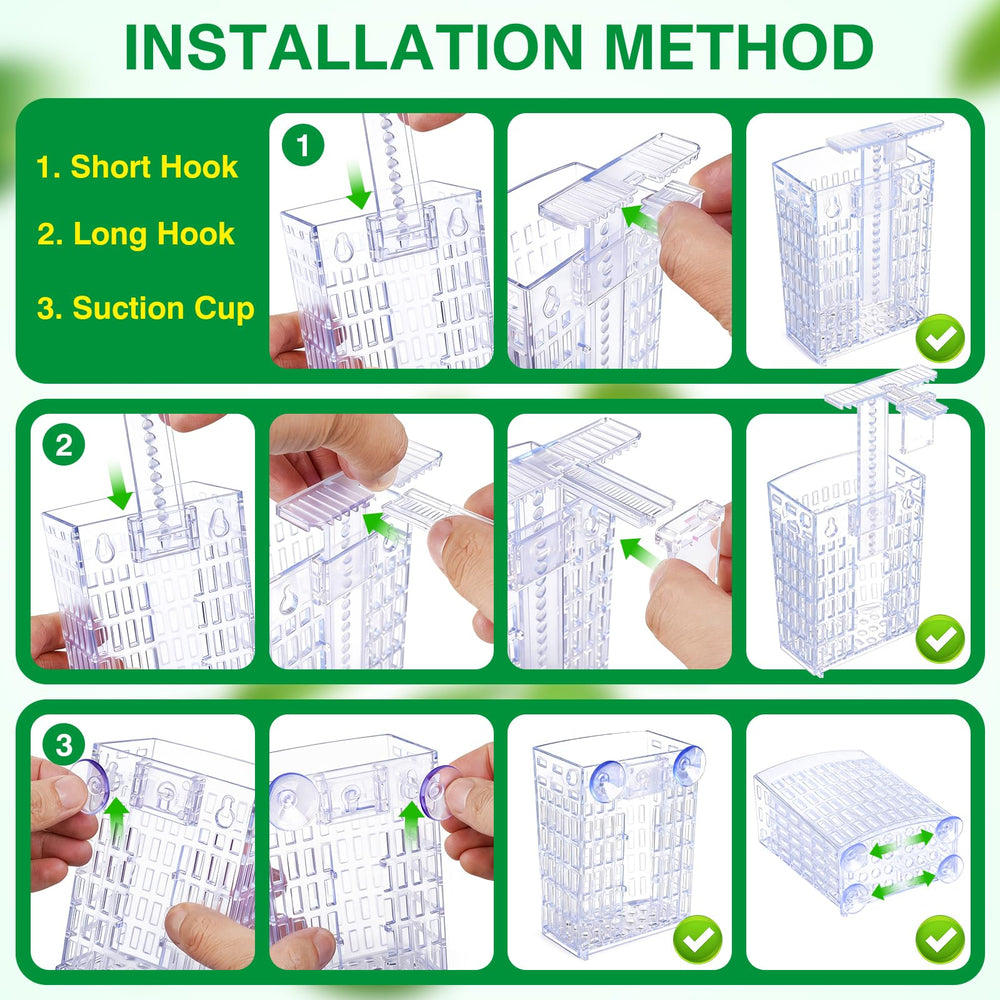 Borlech two-pack aquarium plant holder enables twin placements in aquascapes.
