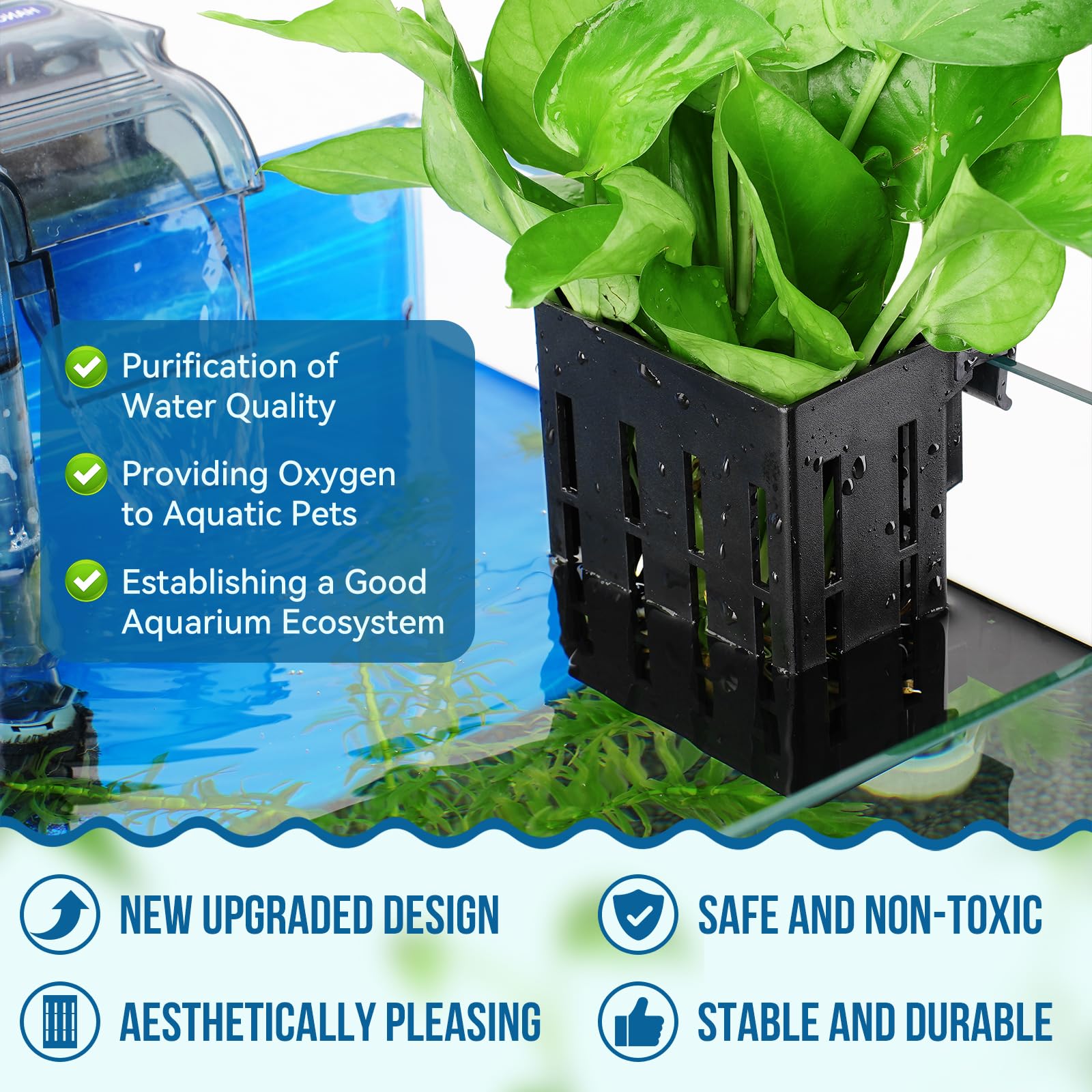 Borlech plant holder showing water-flow slits to improve root circulation.