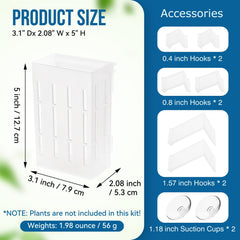 Borlech plant holder with hooks and suction cups mounted on glass for versatile tank setup.