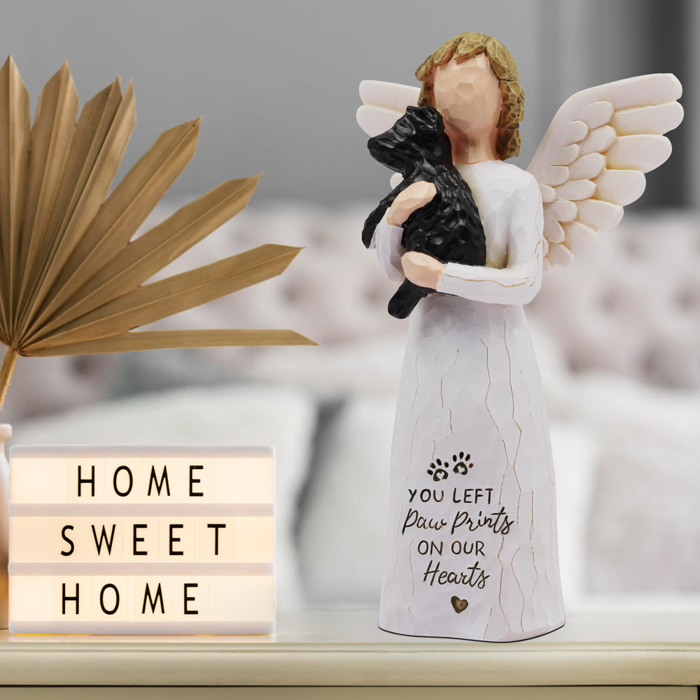 BORLESTA five-point-one-inch dog angel statue for home décor.