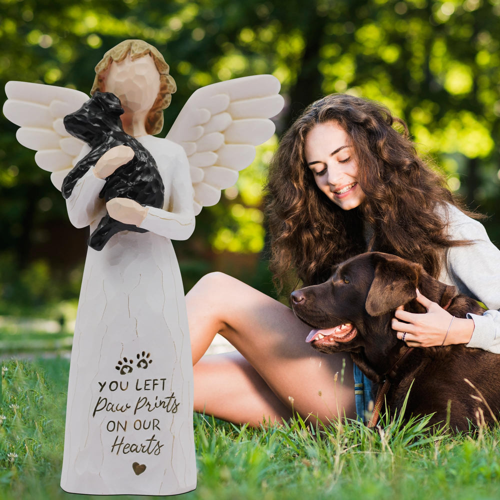 BORLESTA black resin dog remembrance figure for pet lovers.