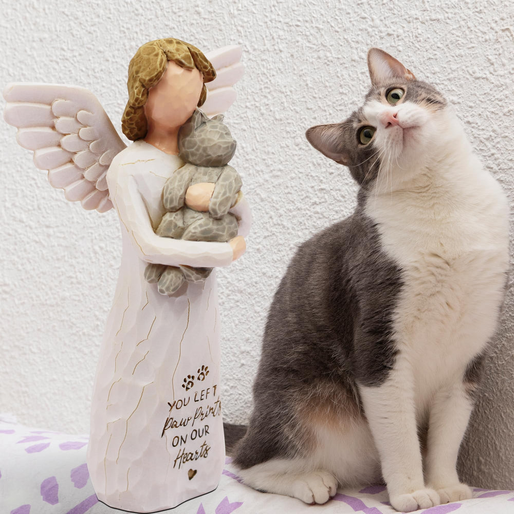 Borlesta cat remembrance gift gray ideal for expressing sympathy and memories