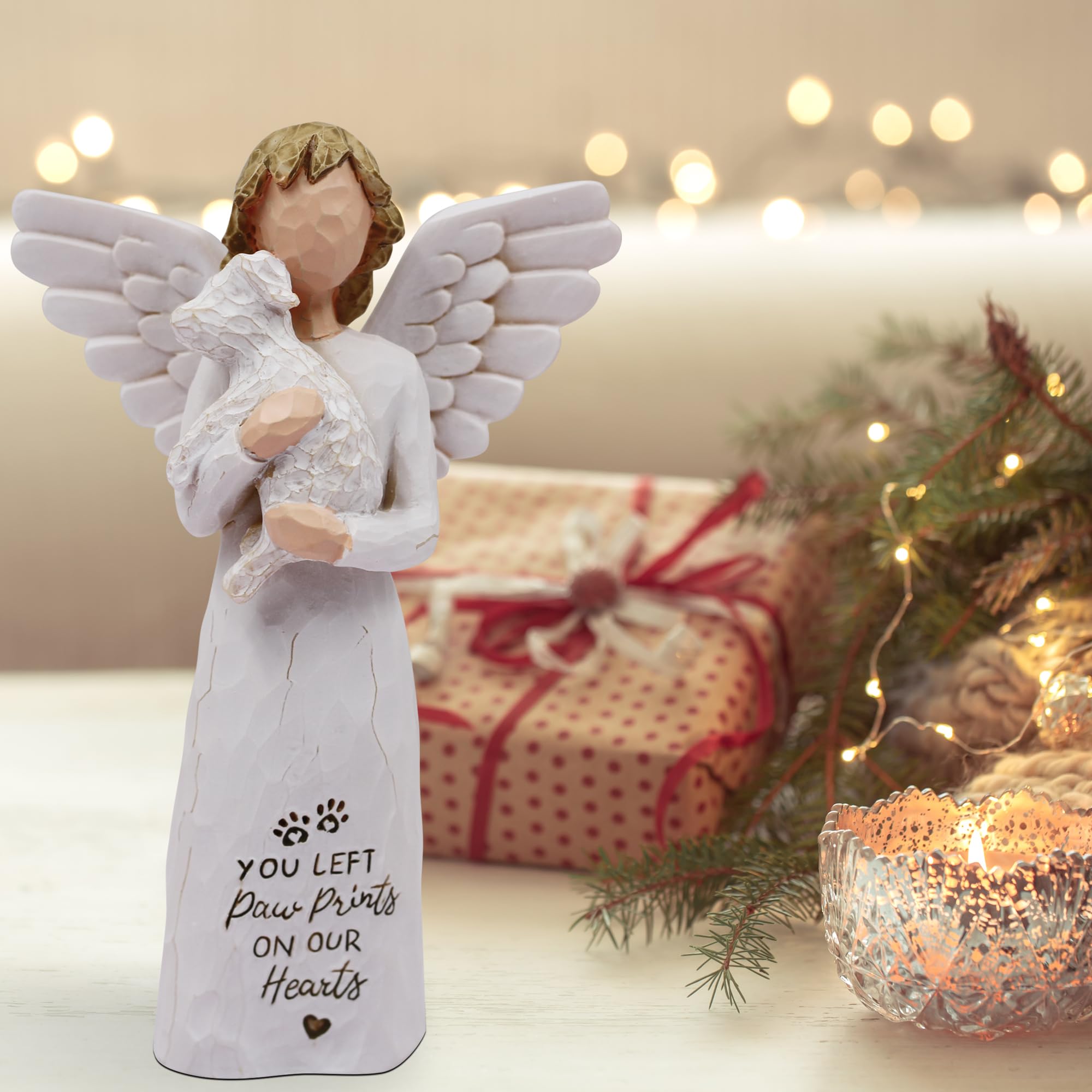 BORLESTA pet loss sympathy gift statue for a comforting memorial