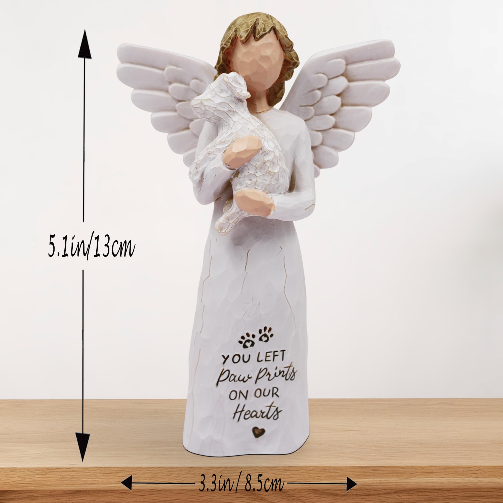 BORLESTA figurine inscribed with You Left Paw Prints on Our Hearts