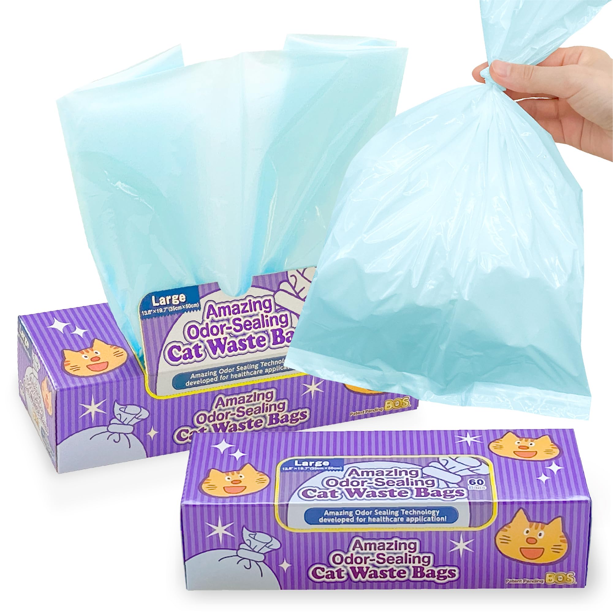 Bos Amazing Odor Sealing Bags box-pack packaging for easy storage.