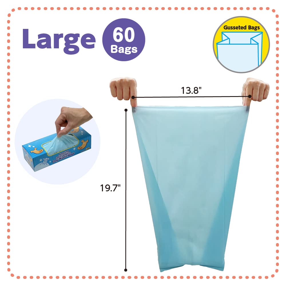 Dispensed BOS bags from a compact box for easy grab-and-go use.
