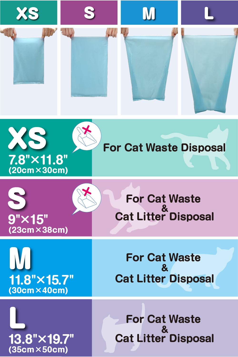 Light blue opaque BOS bags conceal contents during disposal.