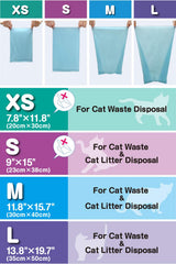 Light blue opaque BOS bags conceal contents during disposal.