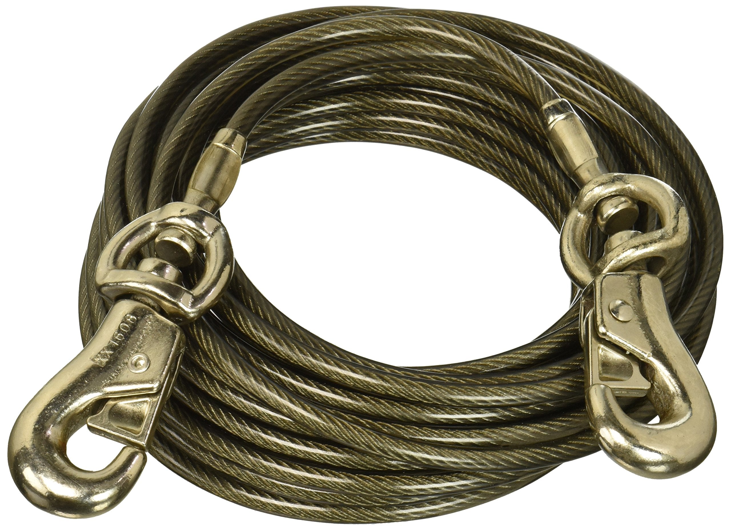 Boss Pet Tie Out Super Beast 30ft dog cable for safe outdoor freedom and controlled exploration.