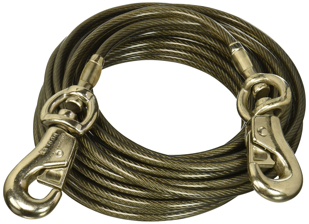 Boss Pet Tie Out Super Beast 30ft dog cable for safe outdoor freedom and controlled exploration.