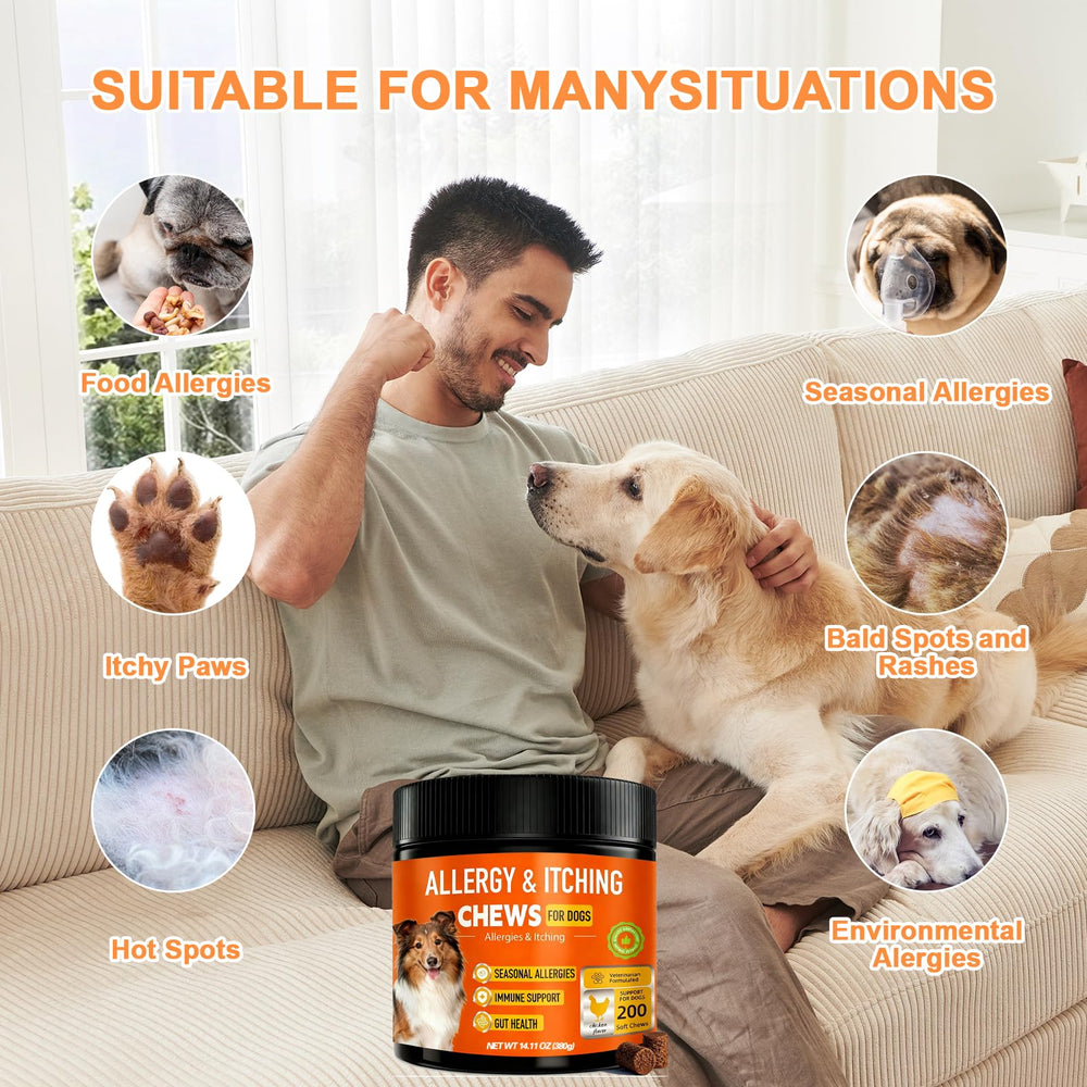 Botanic Skin Dog Allergy Chews chicken liver powder ingredient supports immune function