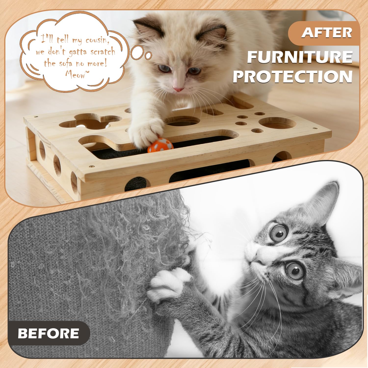 Botumiy Secure slot-and-screw design keeps the box stable during play.