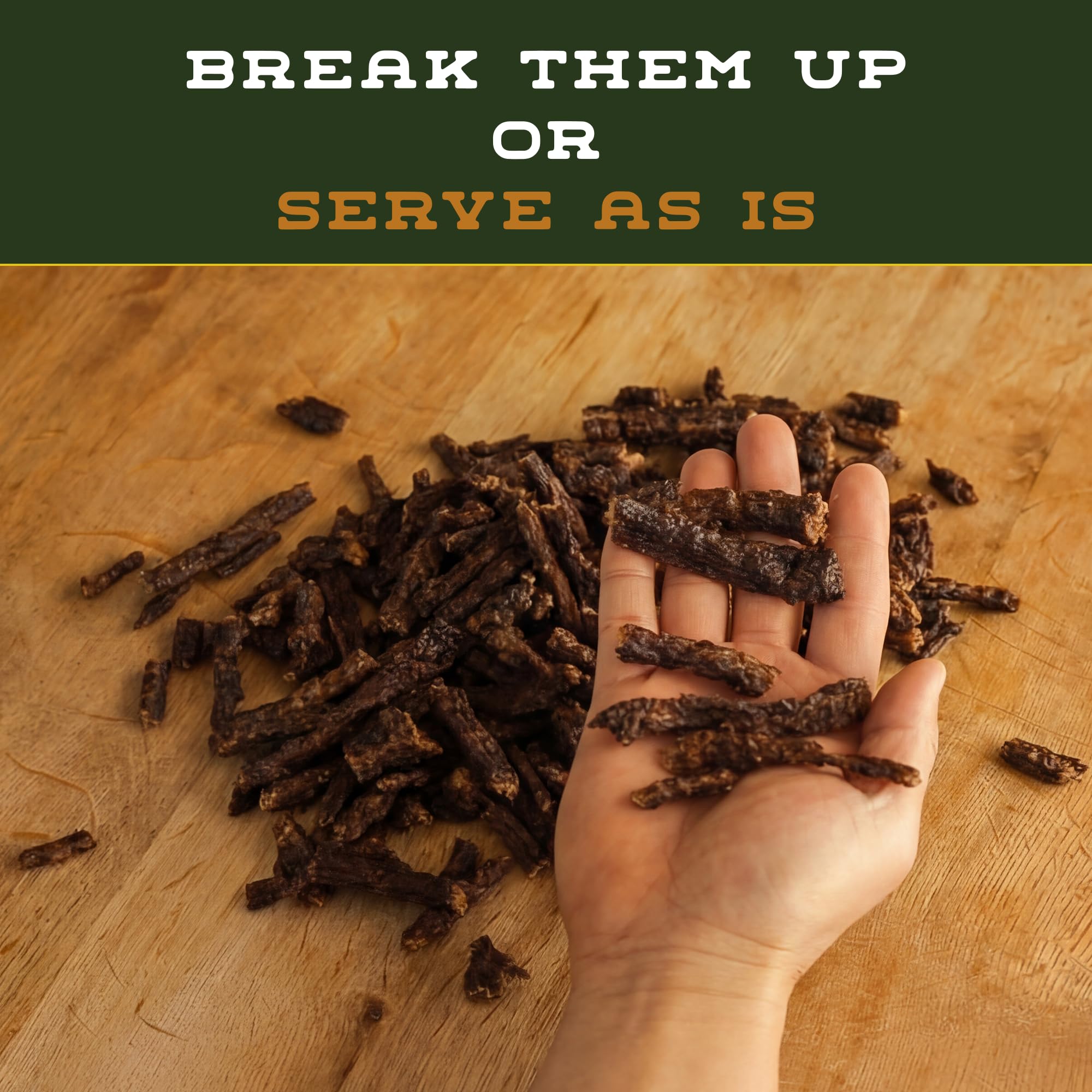 Small-dog reward with Bison Bits by Boulder Dog Food Company