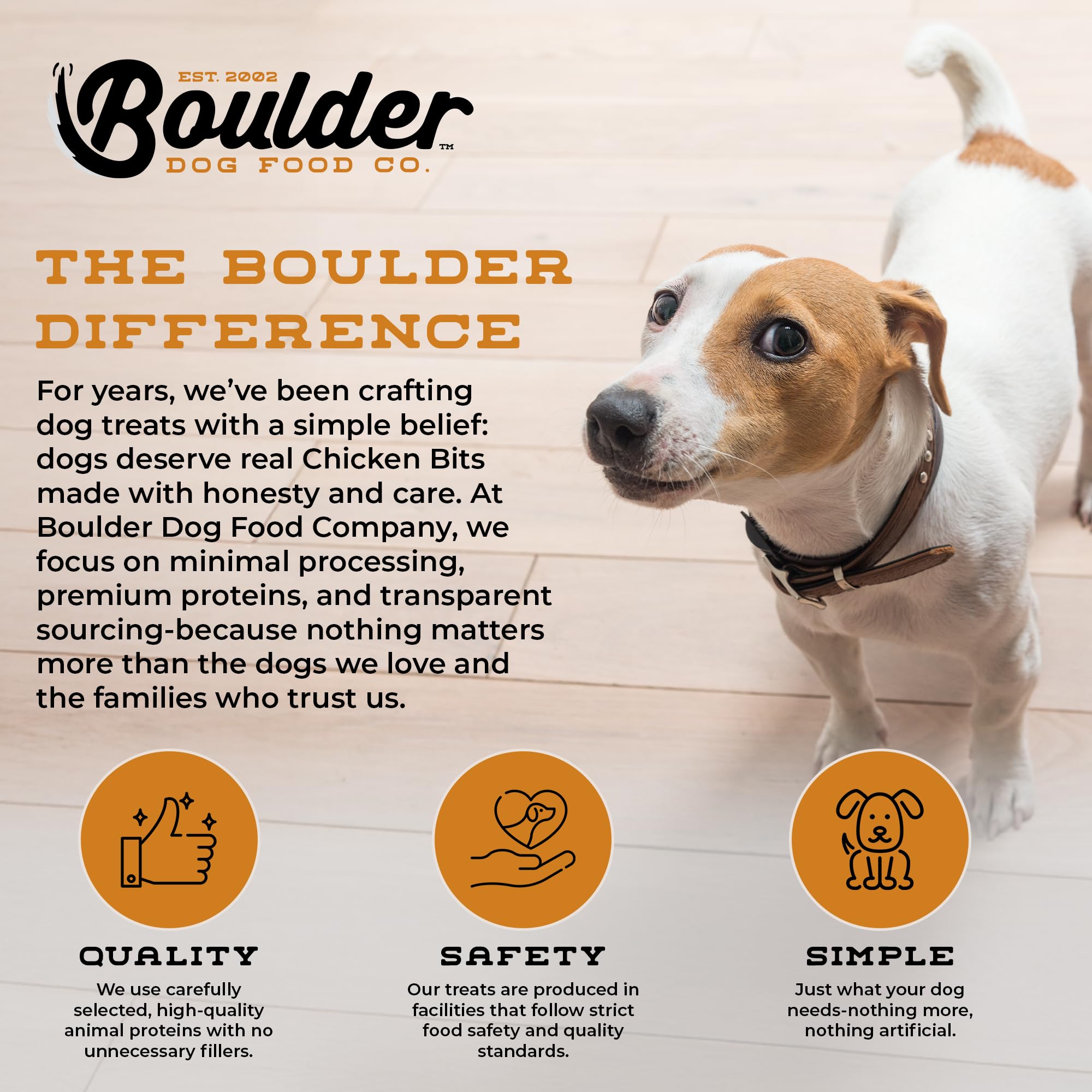 Ingredients list shows single-protein chicken with natural tocopherols