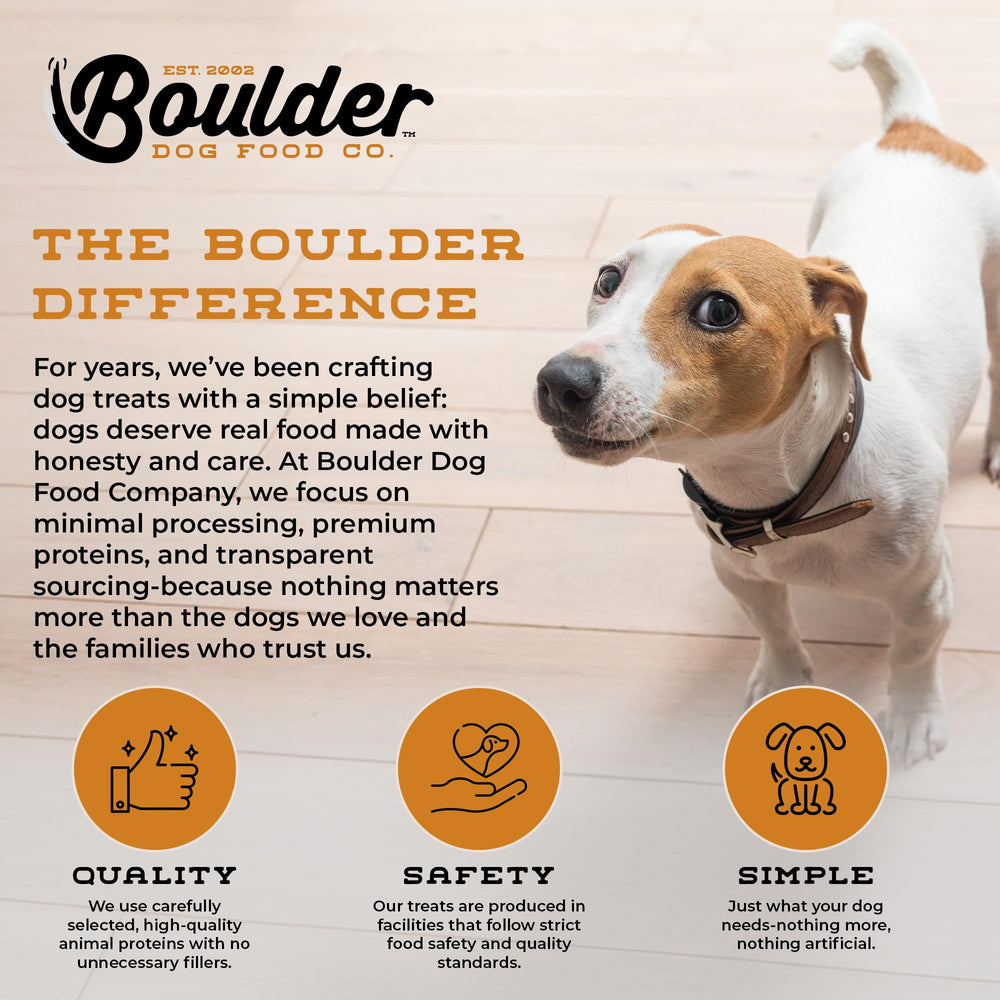 Ethical sourcing badge on Boulder packaging highlights humane origins