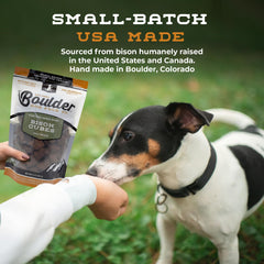 Training use scene with Boulder bison lung cubes illustrating easy reward during obedience