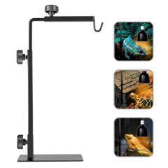 BOURDSERK reptile lamp stand adjustable height enables precise heat placement for terrariums.