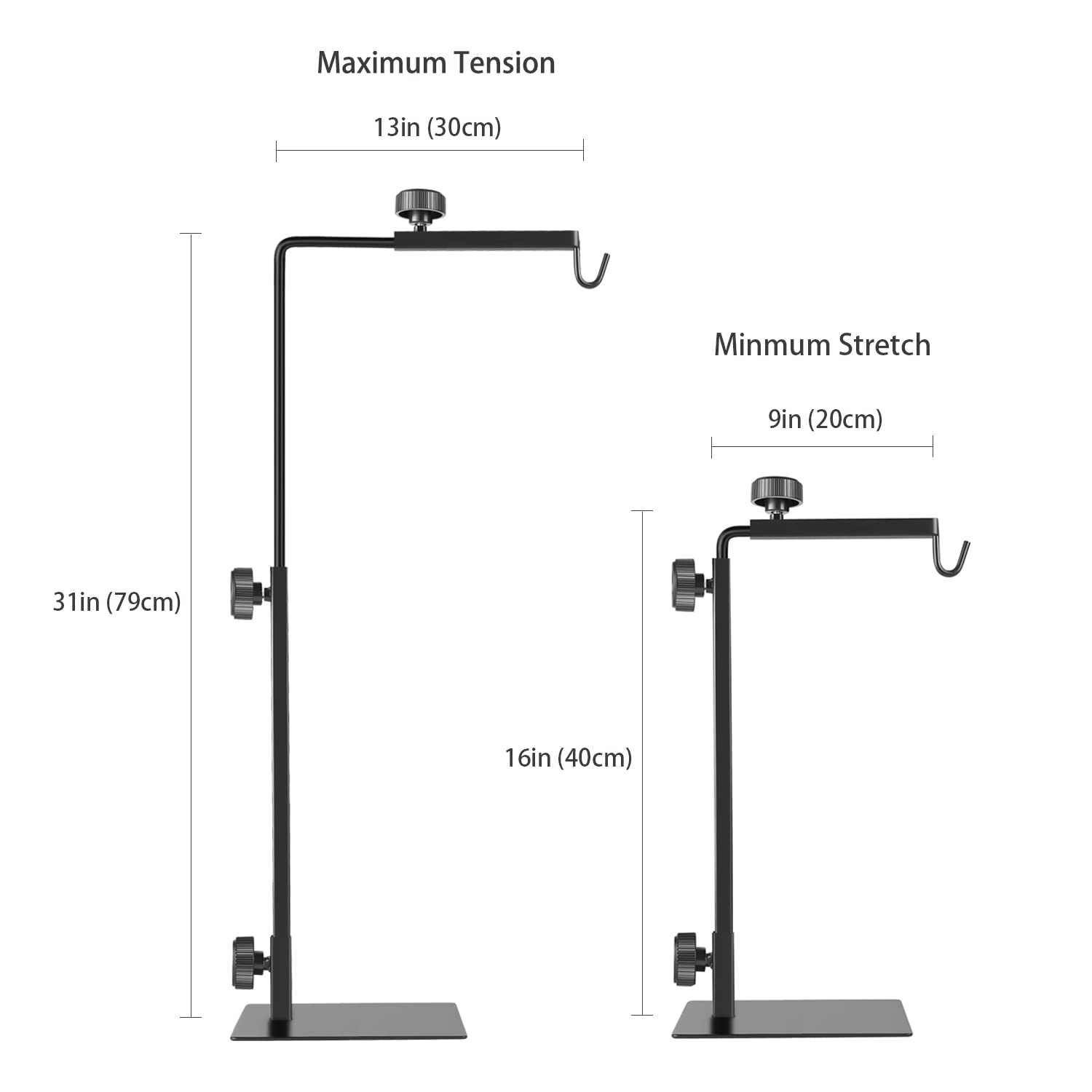 BOURDSERK reptile lamp stand double-lampshades compatible for versatile heating setups.