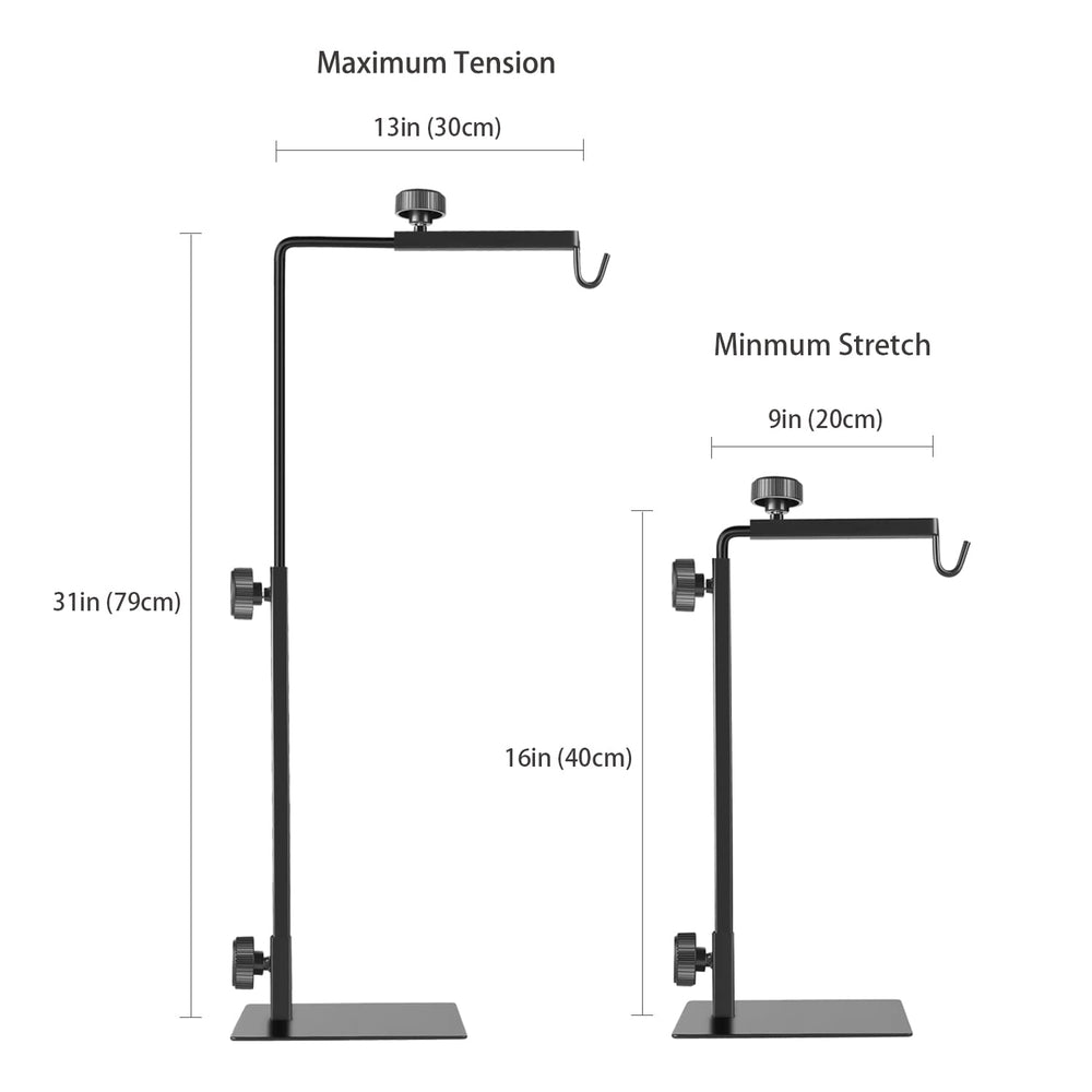 BOURDSERK reptile lamp stand double-lampshades compatible for versatile heating setups.
