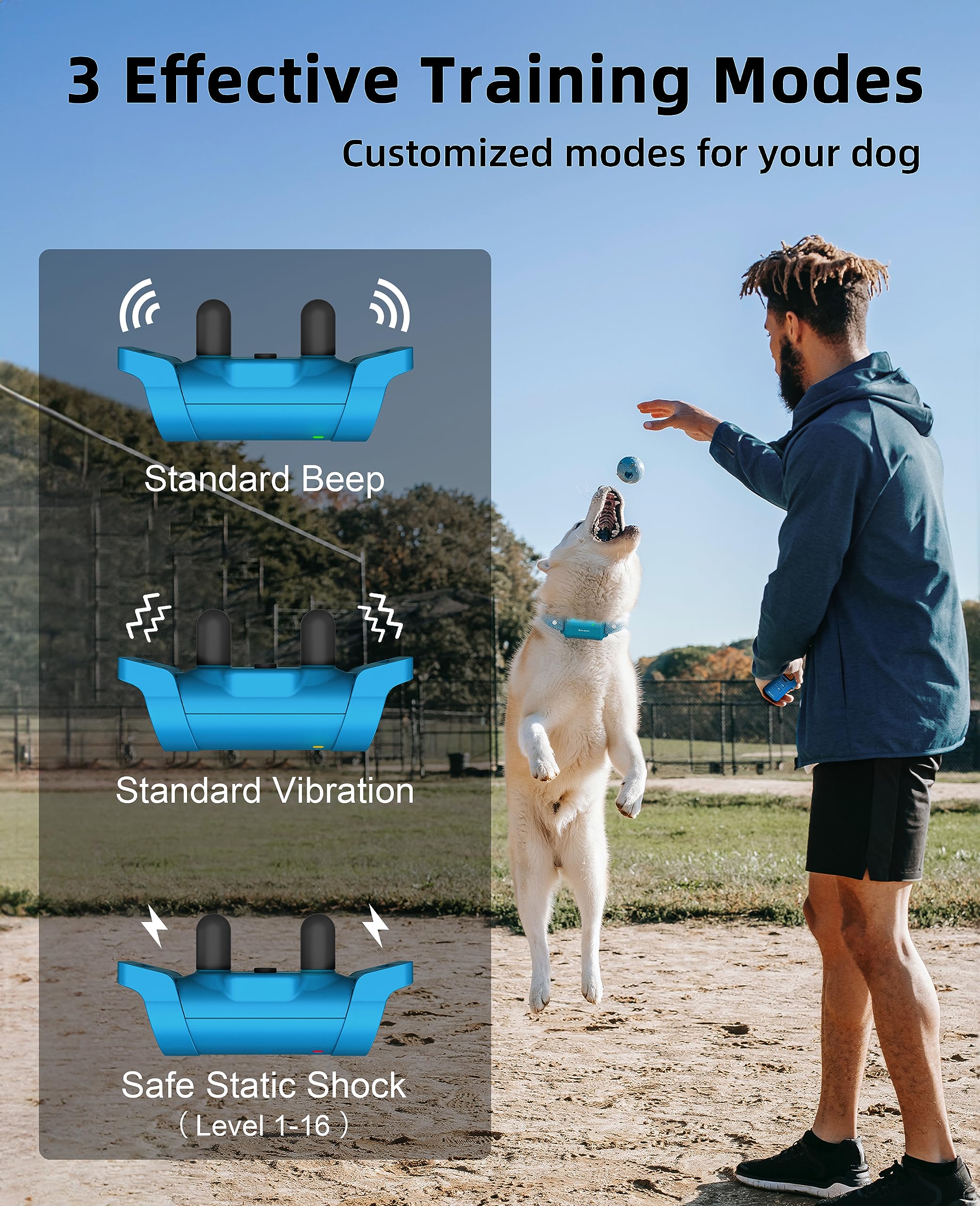 BOUSNIC adjustable collar fits dogs 8-120 lbs for comfort