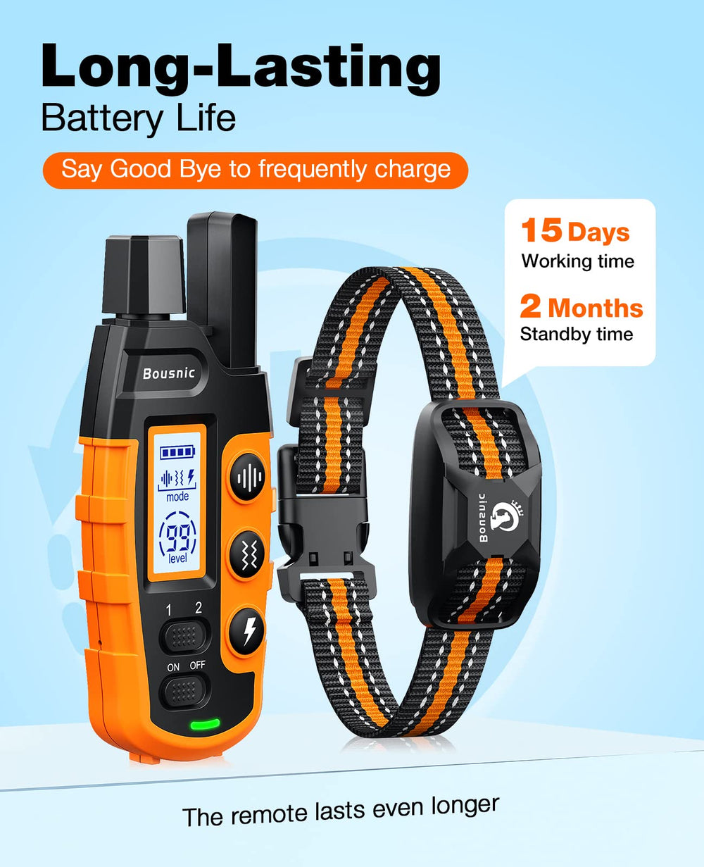 Long battery life on the Bousnic remote and receiver.