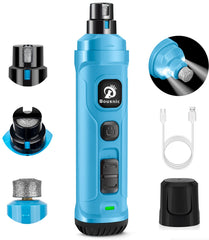 BOUSNIC dog nail grinder blue front view for precise trimming