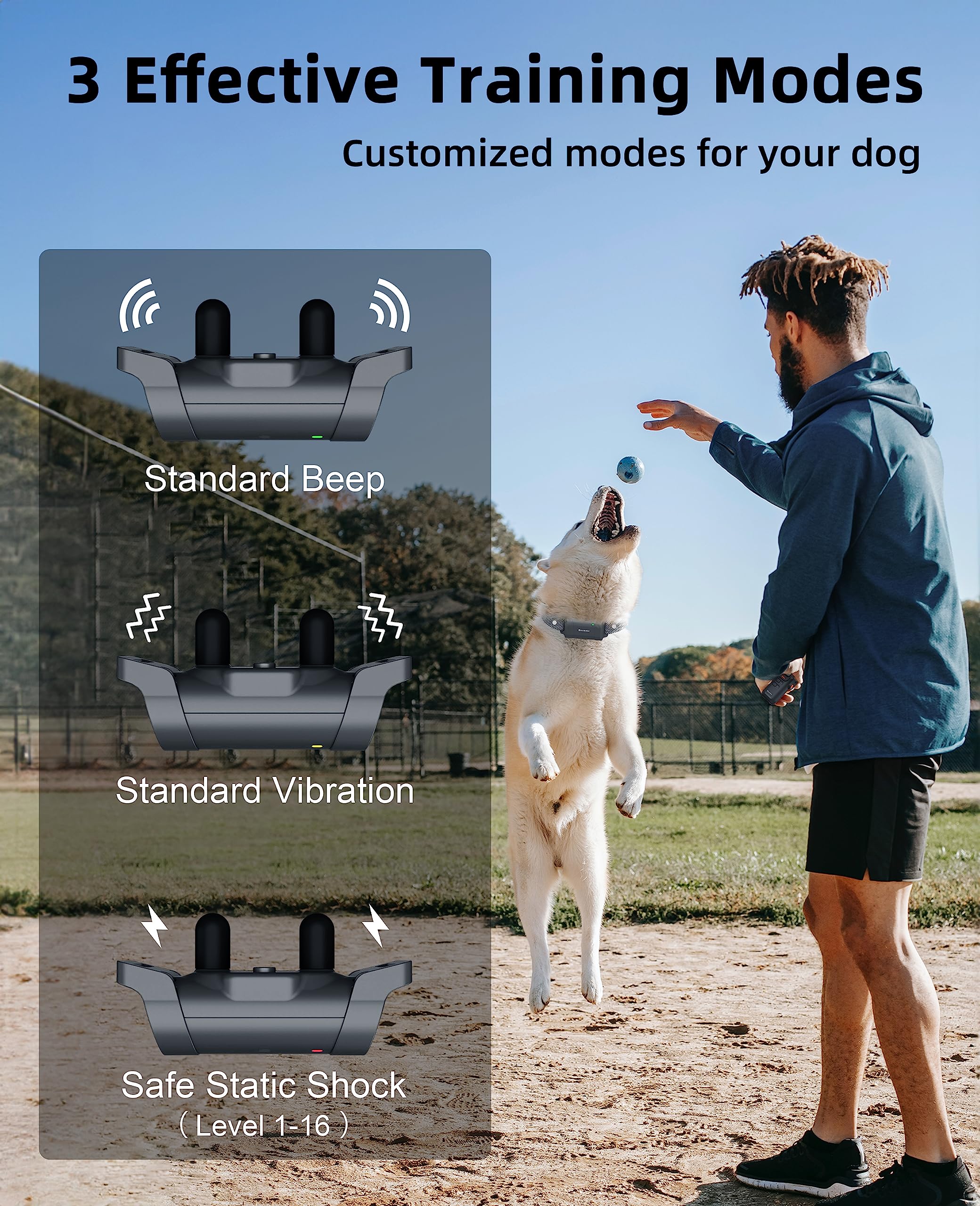 BOUSNIC adjustable collar fits dogs 8-120 lbs