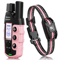 BOUSNIC dog shock collar remote for adjustable training levels at distance.
