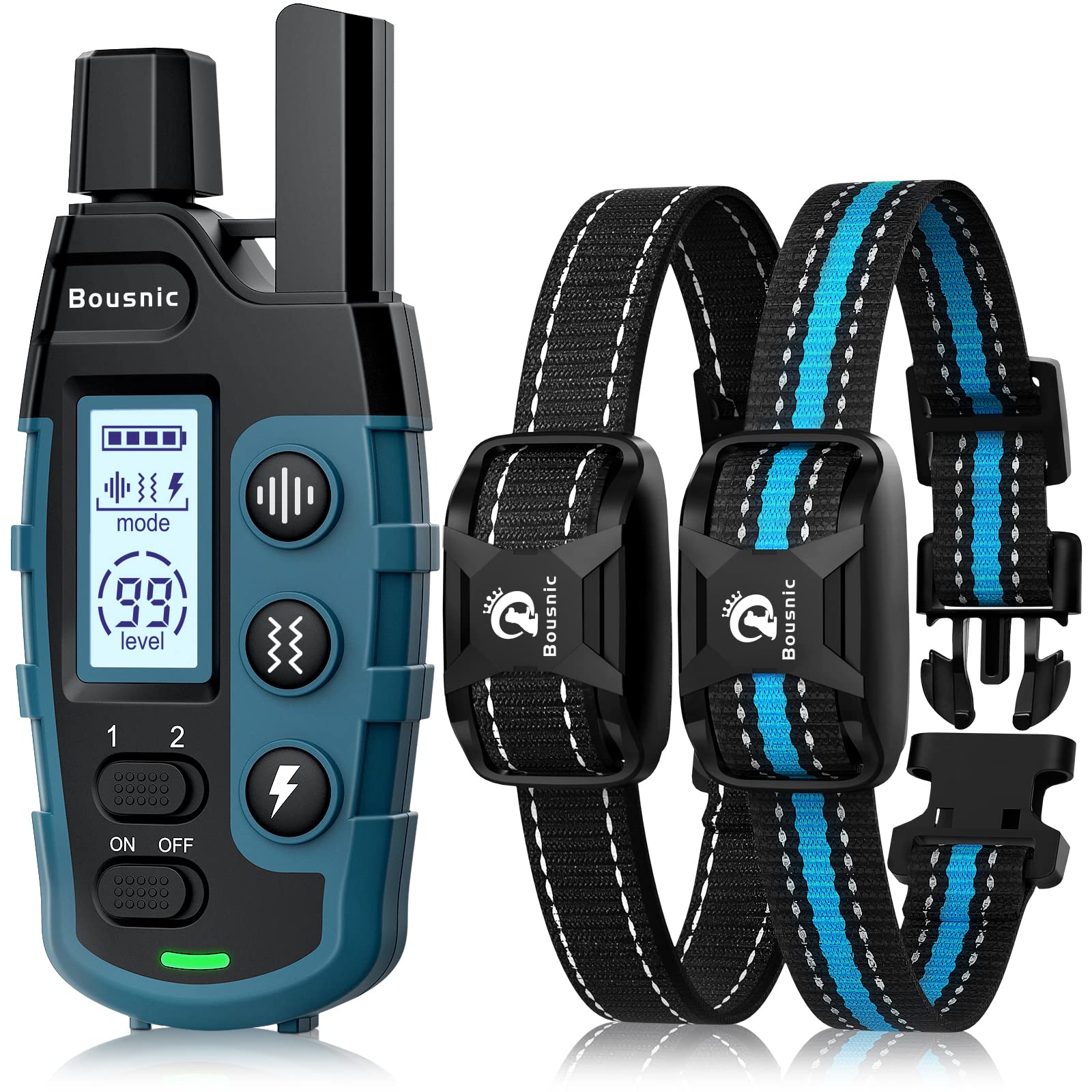 BOUSNIC dog shock collar remote with up to 3300ft range for indoor and outdoor training