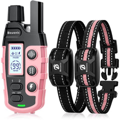 BOUSNIC remote control for two-dog training with 3300ft range.
