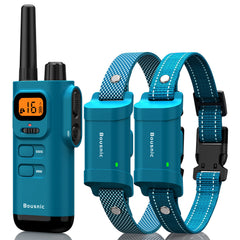 BOUSNIC dog training collar with remote antenna for extended outdoor range