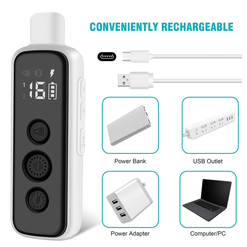 BOUSNIC IPX7 waterproof rating on the collar for rugged use.