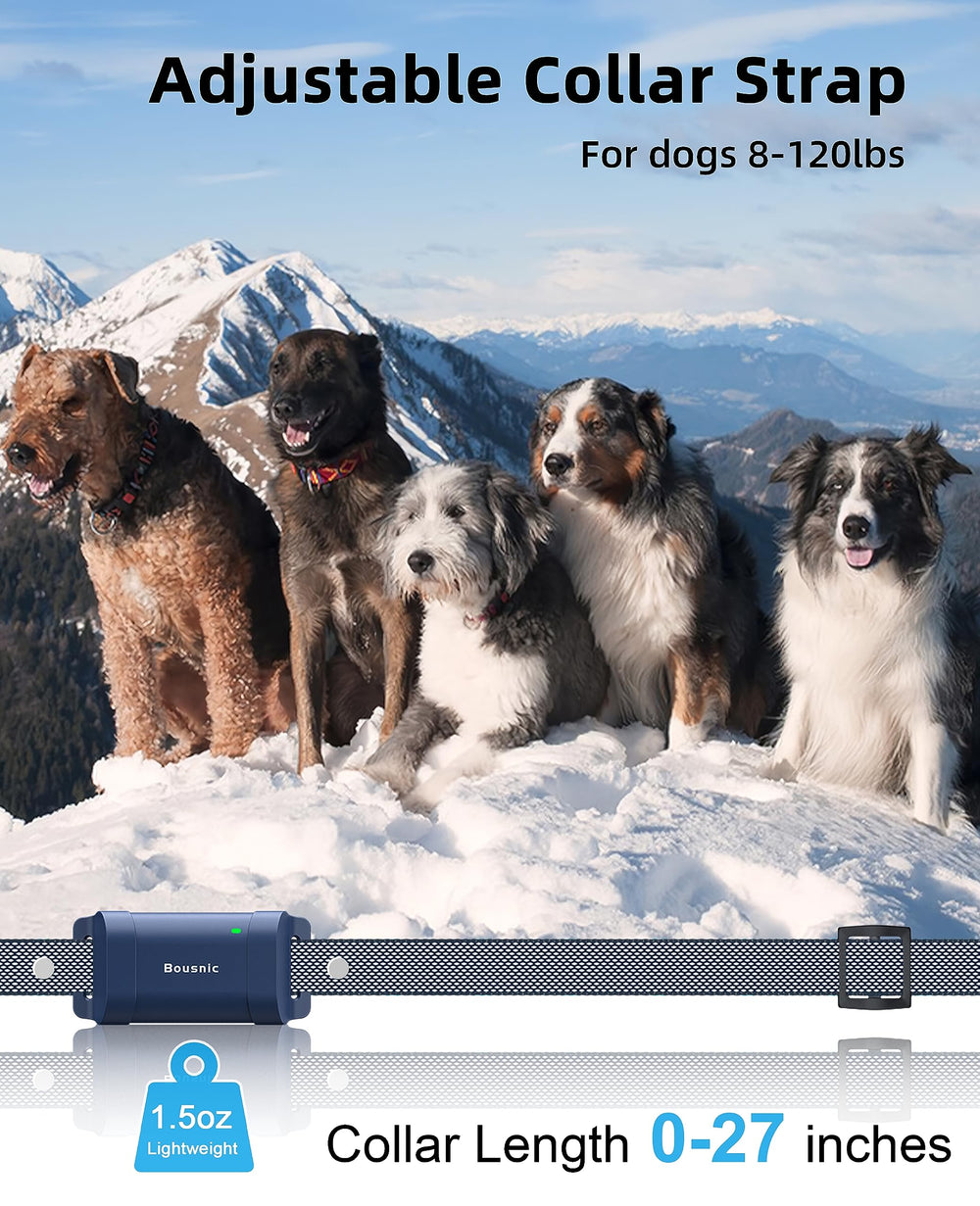 BOUSNIC rechargeable remote and receiver offer long standby for flexible on-the-go training.