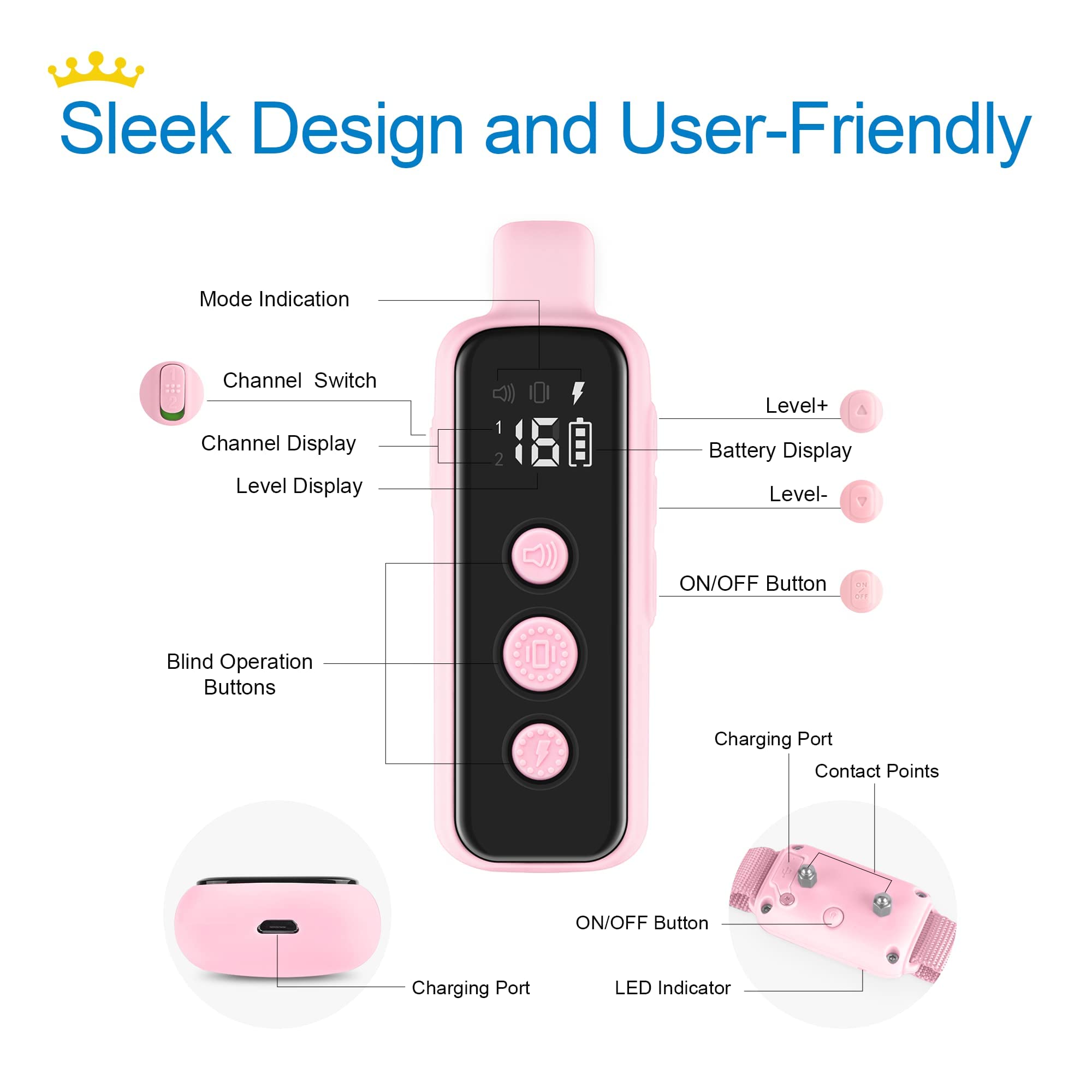BOUSNIC three-mode system: beep, vibration, safe shock.