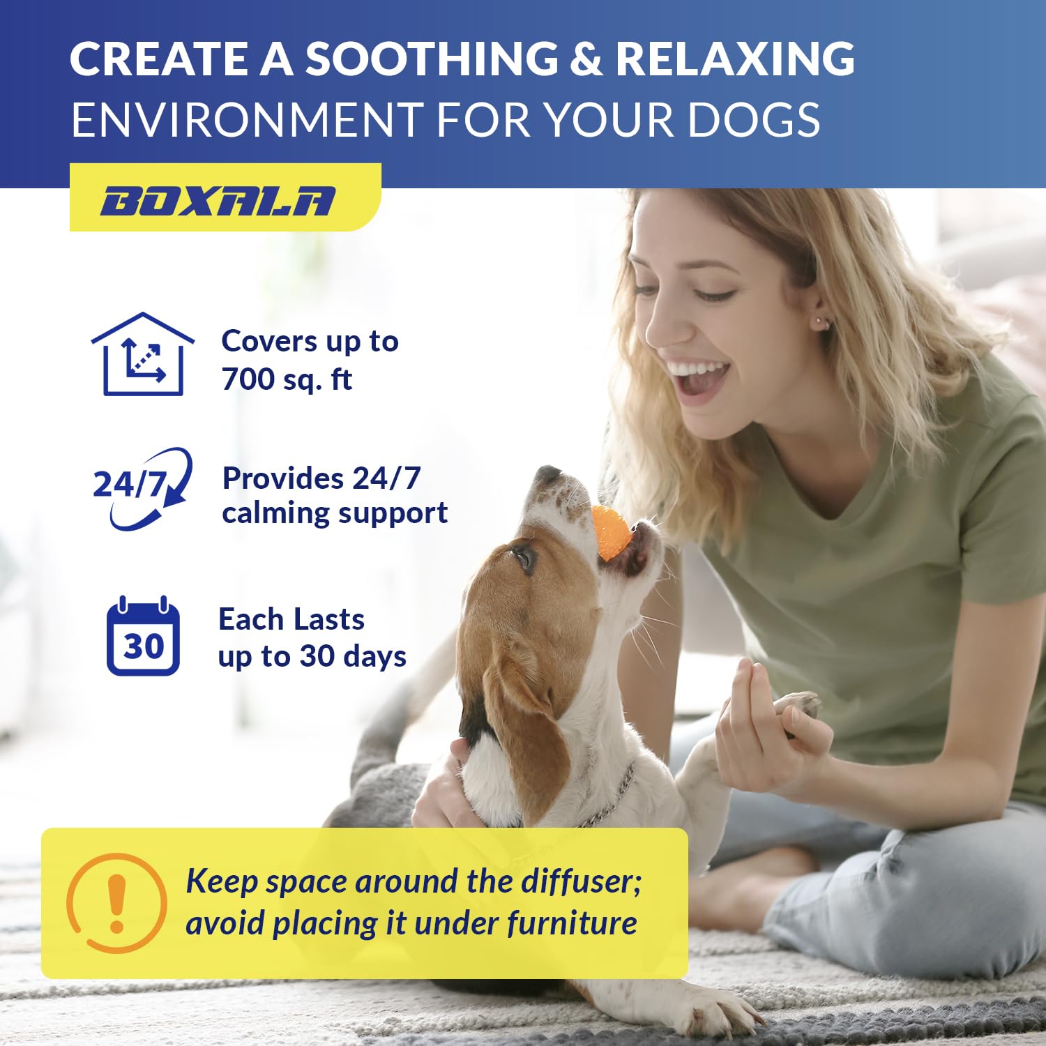 Boxala diffuser covers up to 700 sq ft for spacious rooms
