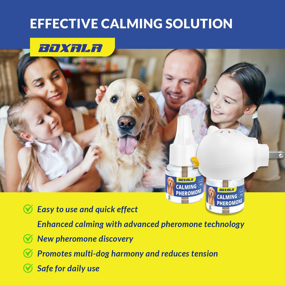 Boxala diffuser supporting dogs during separation anxiety scenarios
