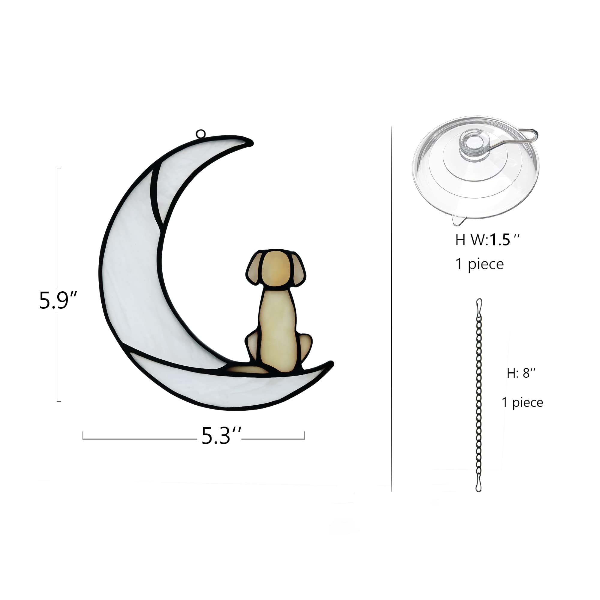BOXCASA living room display dog suncatcher creates cozy remembrance near photos