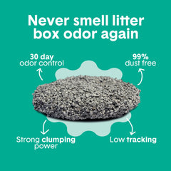 Boxiecat Gently Scented clumps on top for easy scooping and mess-free maintenance.