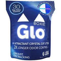 Boxiecat Glo crystals provide 30-day odor control with moisture absorption