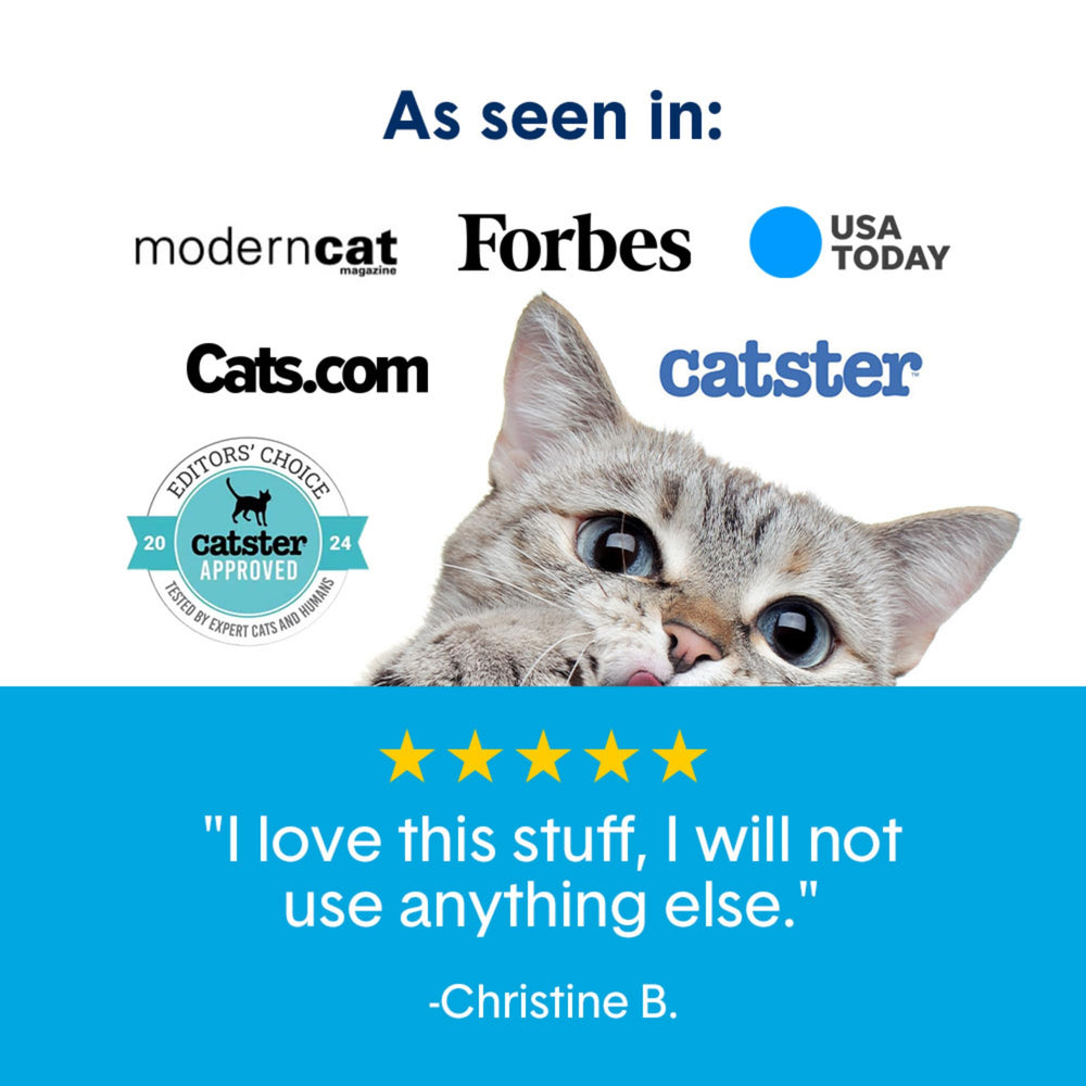 Boxiecat long-lasting litter lasts 30-40 days between changes.