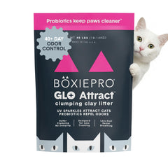 BoxiePro Glo attractant UV crystals guide cats to the box, reducing accidents.