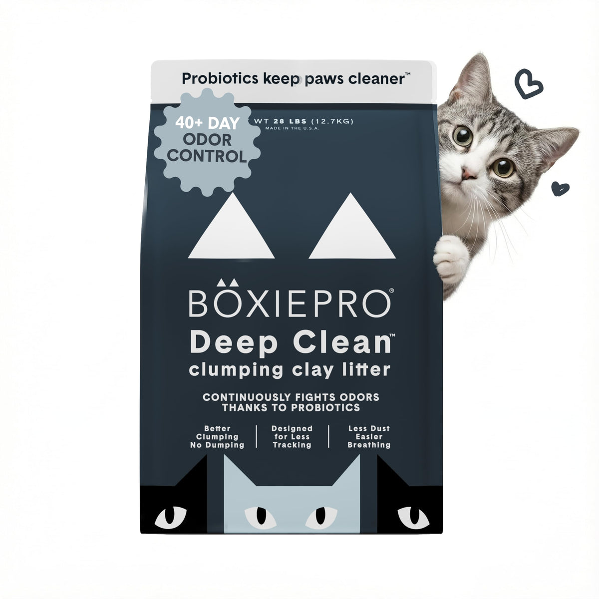 BoxiePro probiotic cat litter in action providing odor control for a fresher home