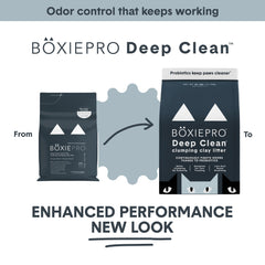 BoxiePro litter forms top clumps for easy scooping and cleaner boxes.