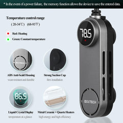 Boxtech 50W mini heater with digital display for easy temperature reading.