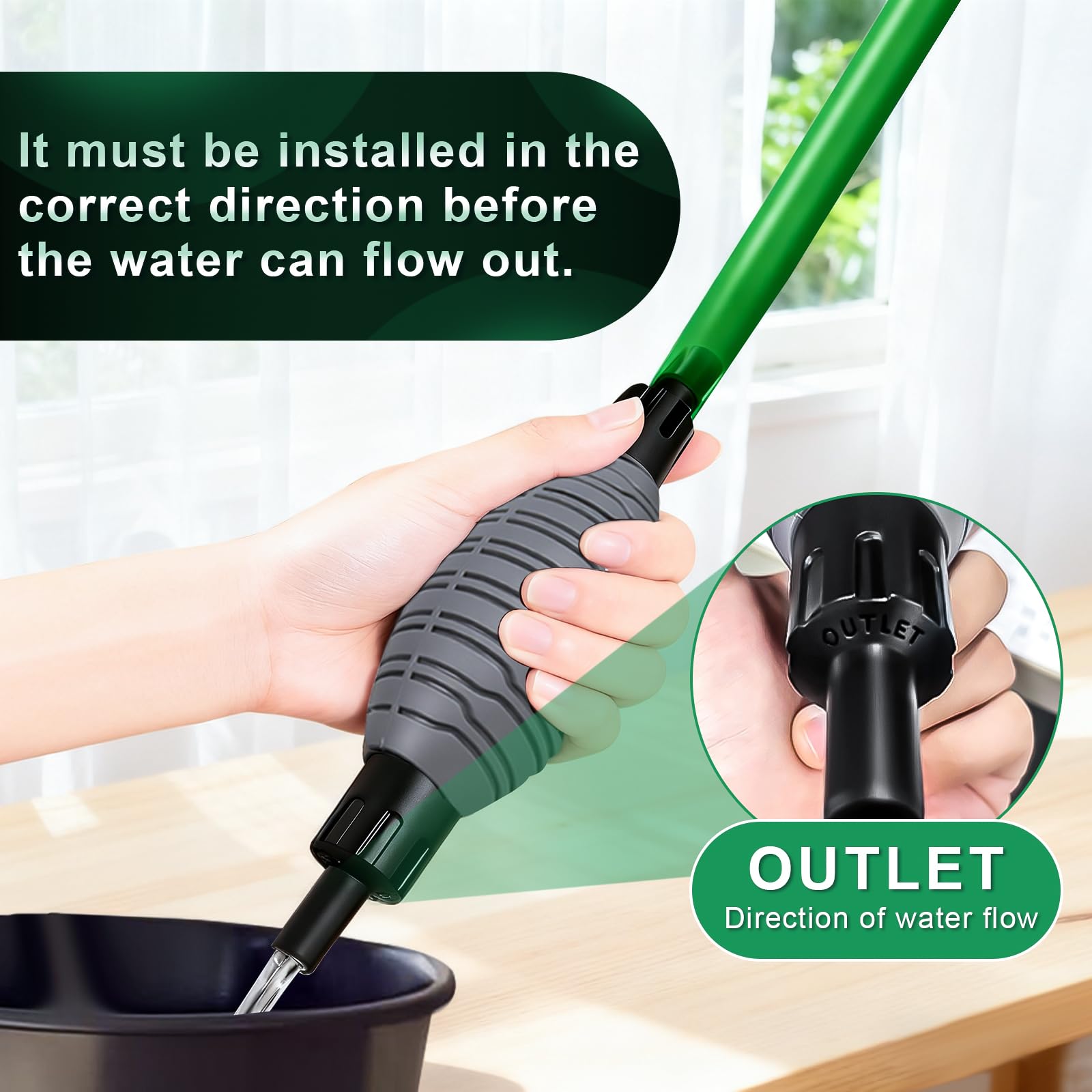 Boxtech unidirectional-pump note helps safe use with correct downward placement