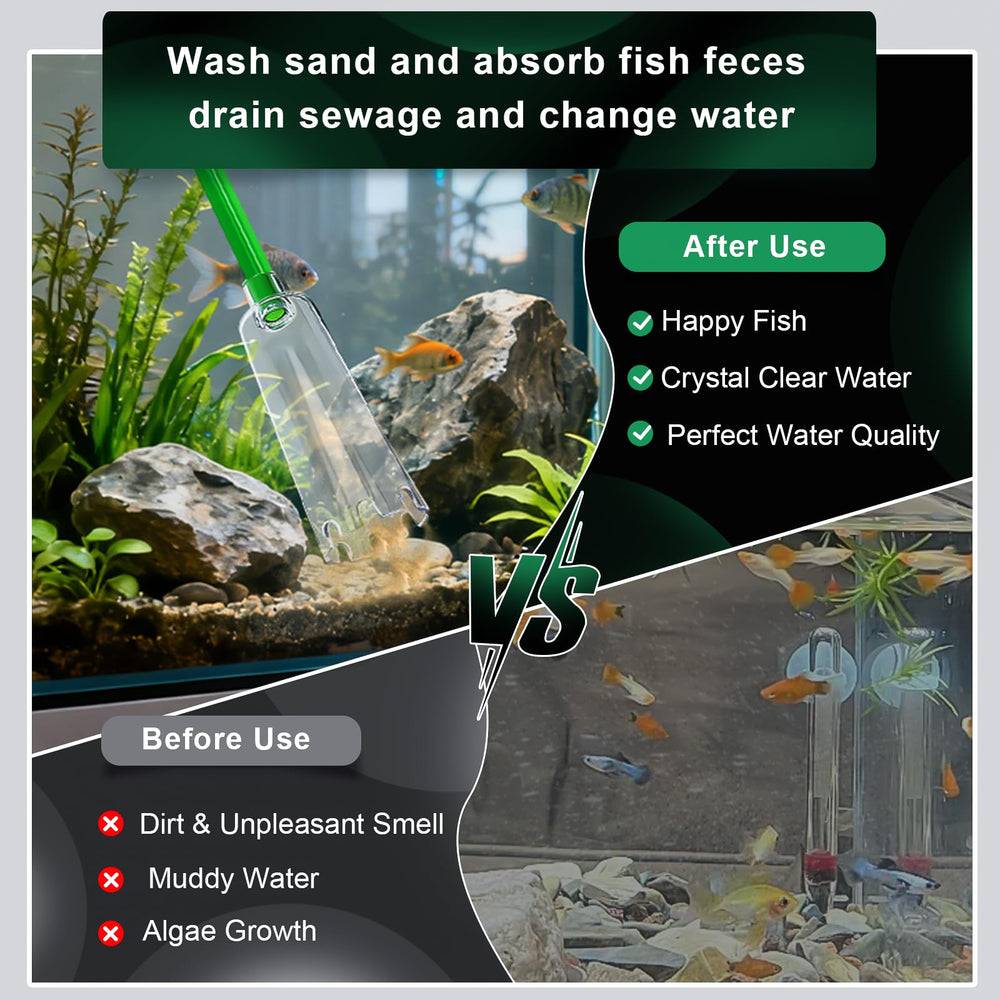 Boxtech vacuum-siphon drains efficiently, removing waste while preserving tank water